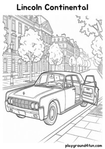 Coloring pages: Lincoln Continental pdf