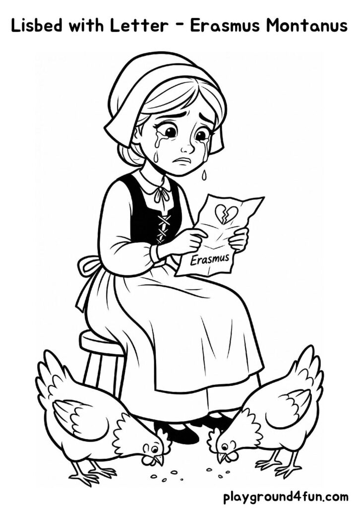 Lisbed with Letter – Erasmus Montanus Coloring Pages