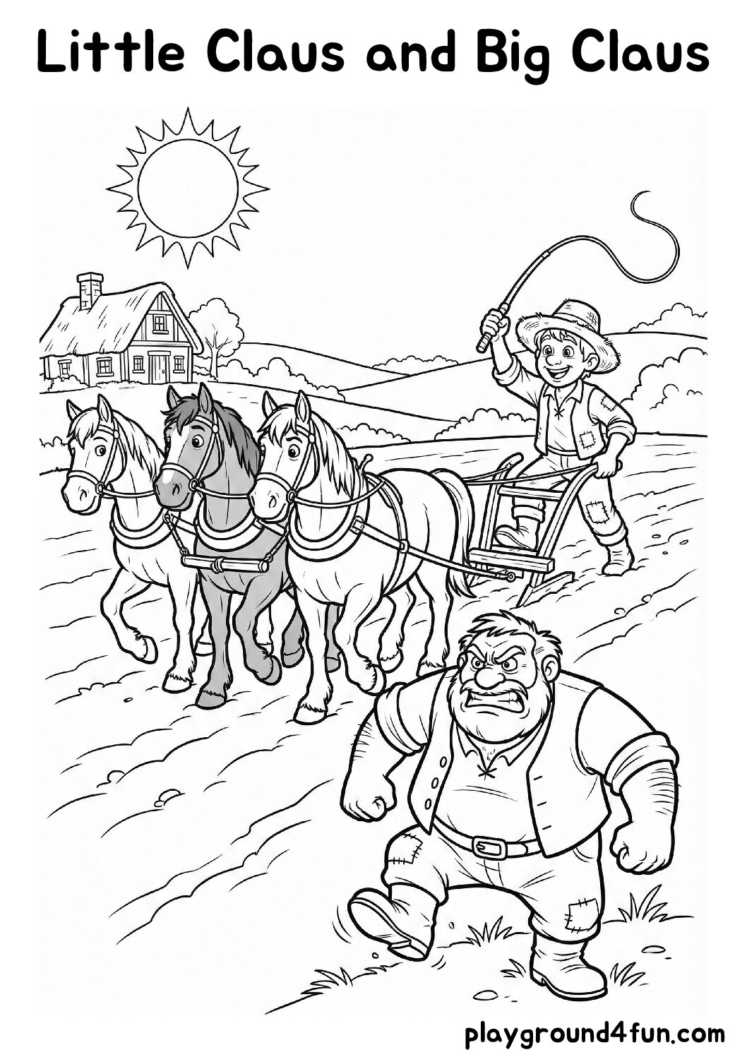 Coloring pages: Little Claus and Big Claus pdf