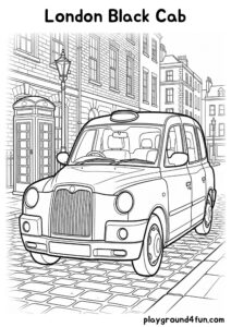 Coloring pages: London Black Cab pdf