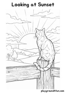 Coloring pages: Looking at Sunset pdf