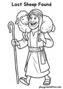 Coloring pages: Lost Sheep Found pdf