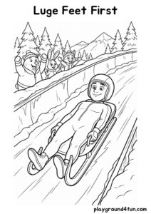 Coloring pages: Luge Feet First pdf