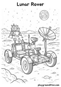 Coloring pages: Lunar Rover pdf