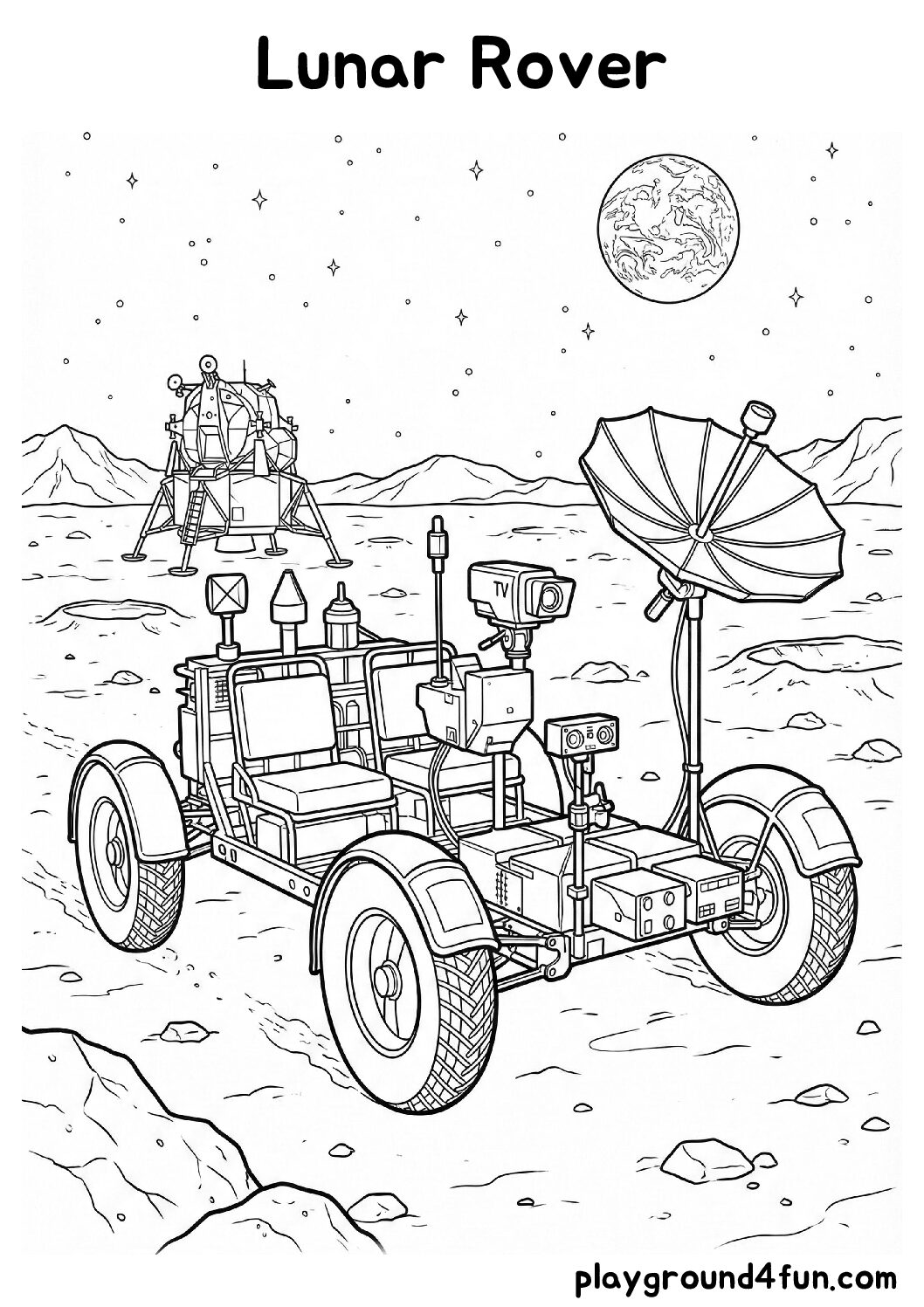 Coloring pages: Lunar Rover pdf