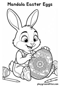 Coloring pages: Mandala Easter Eggs pdf