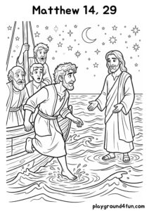 Coloring pages: Matthew 14 29 pdf