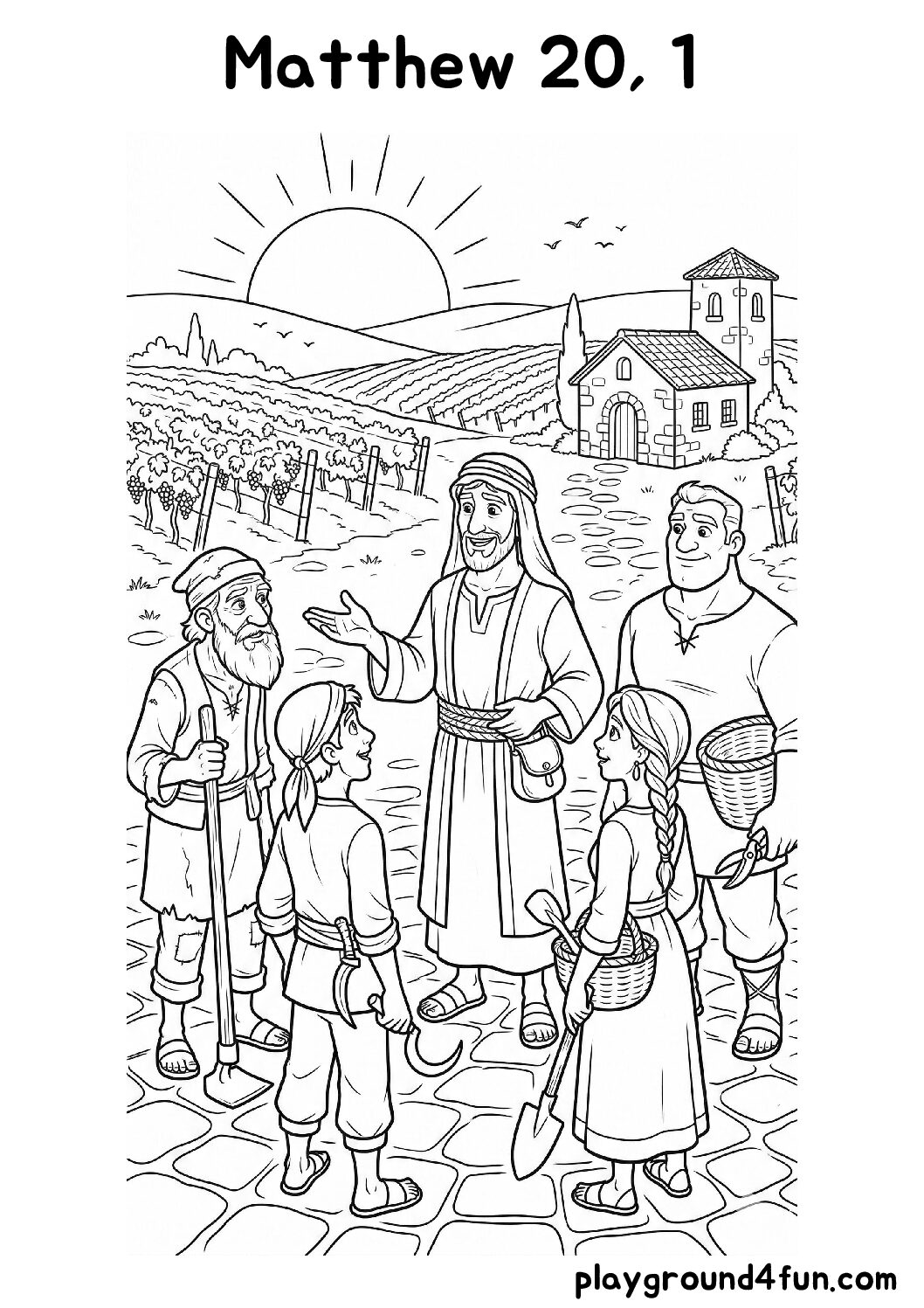 Coloring pages: Matthew 20 1 pdf