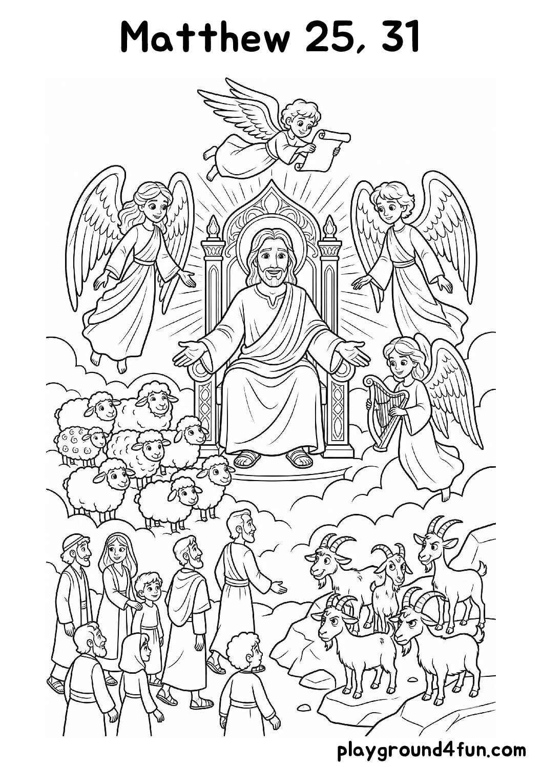 Coloring pages: Matthew 25 31 pdf