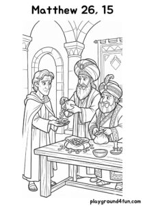 Coloring pages: Matthew 26 15 pdf
