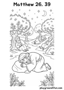 Coloring pages: Matthew 26 39 pdf
