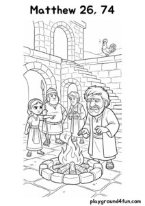 Coloring pages: Matthew 26 74 pdf