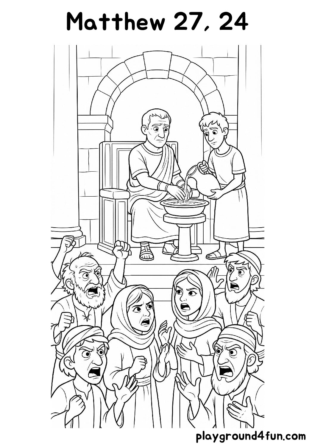 Coloring pages: Matthew 27 24 pdf