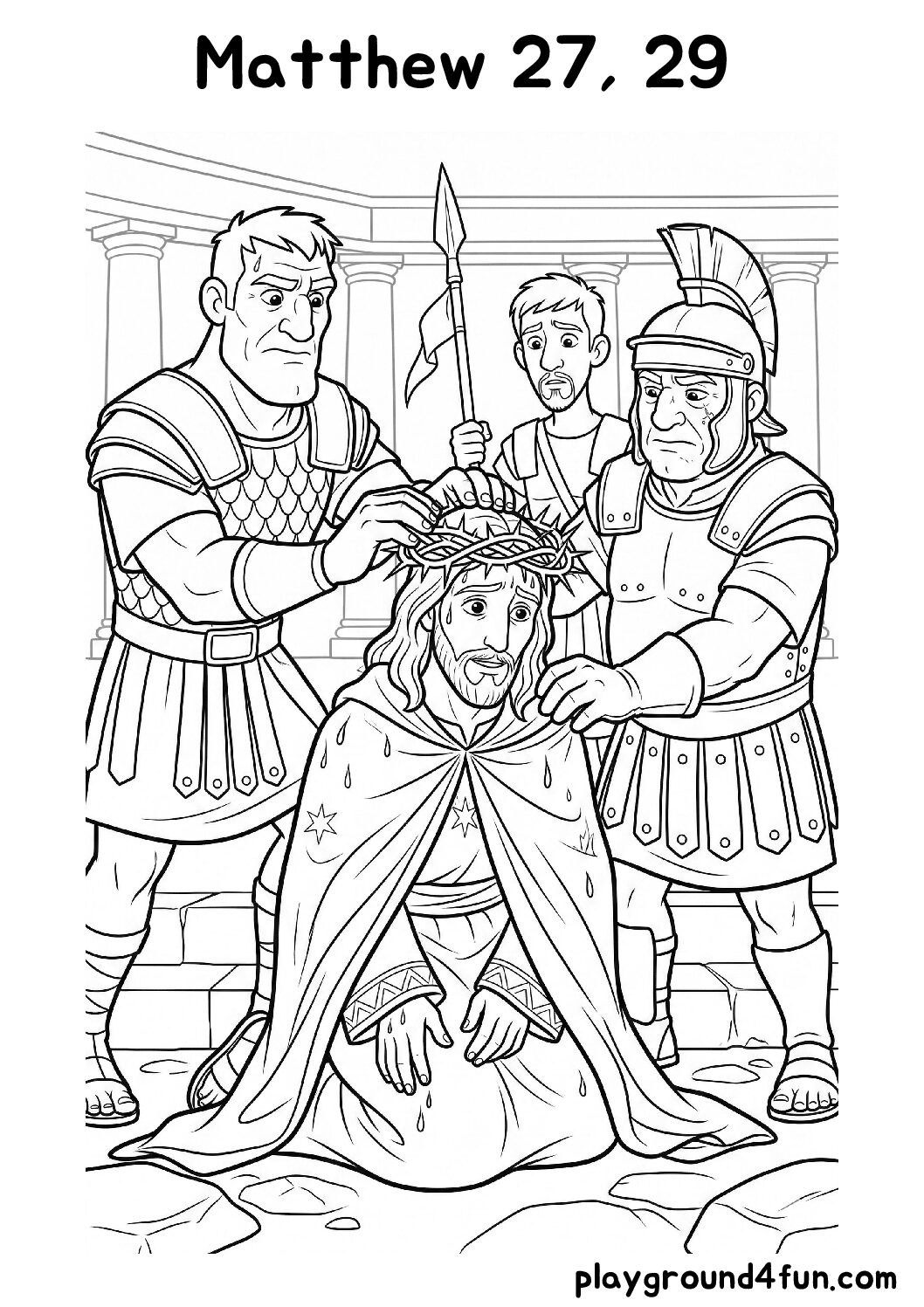 Coloring pages: Matthew 27 29 pdf
