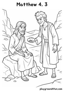 Coloring pages: Matthew 4 3 pdf