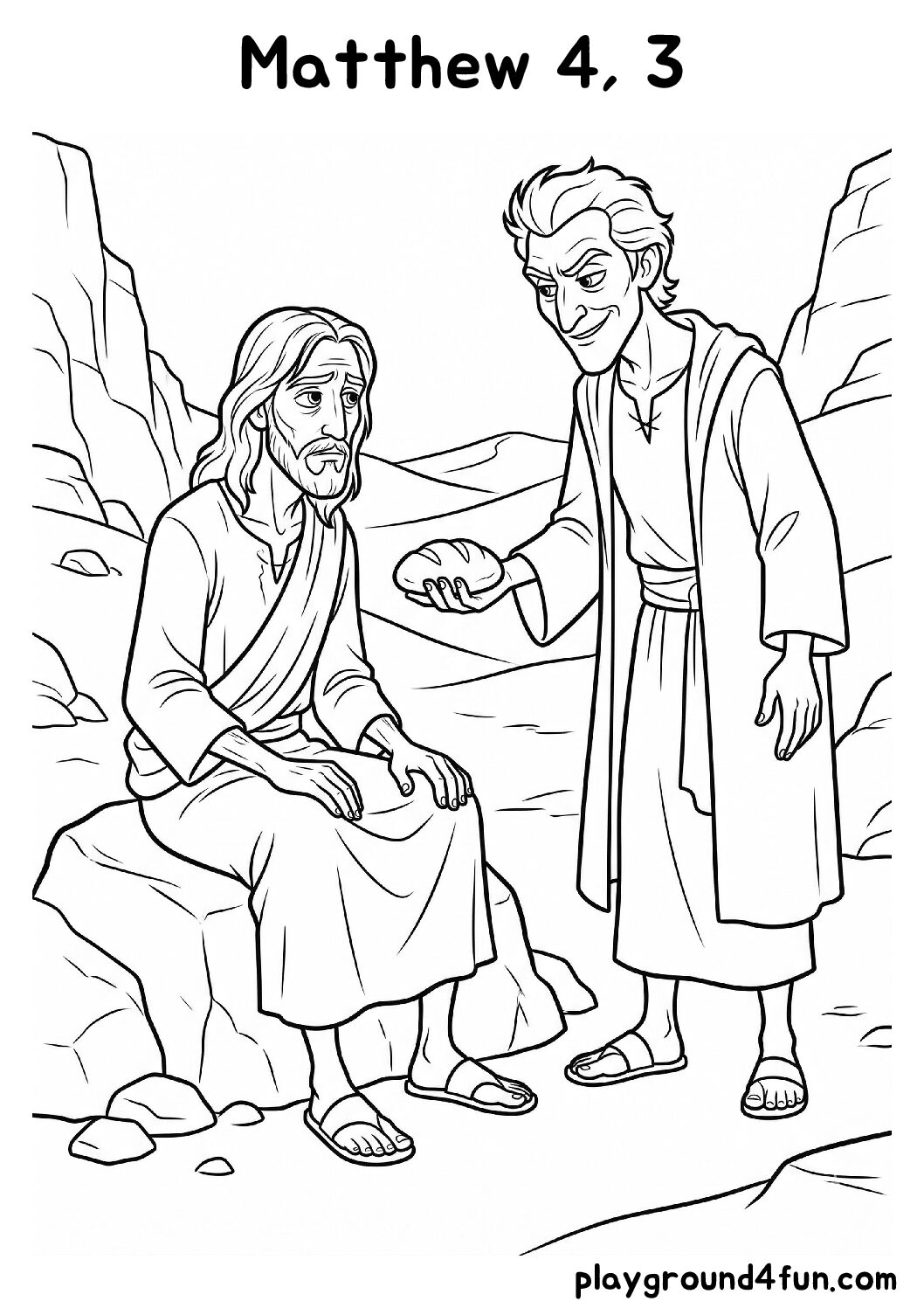 Coloring pages: Matthew 4 3 pdf