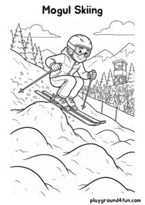 Coloring pages: Mogul Skiing pdf