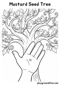 Coloring pages: Mustard Seed Tree pdf