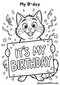 Coloring pages: My B day pdf