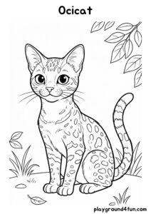 Coloring pages: Ocicat pdf