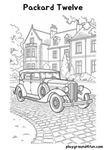 Coloring pages: Packard Twelve pdf