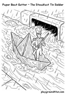 Coloring pages: Paper Boat Gutter The Steadfast Tin Soldier pdf