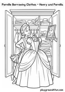 Coloring pages: Pernille Borrowing Clothes Henry and Pernilla pdf