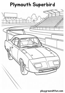 Coloring pages: Plymouth Superbird pdf