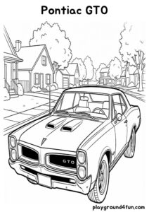 Coloring pages: Pontiac GTO pdf