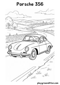 Coloring pages: Porsche 356 pdf