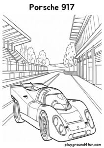 Coloring pages: Porsche 917 pdf