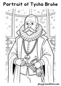 Coloring pages: Portrait of Tycho Brahe pdf