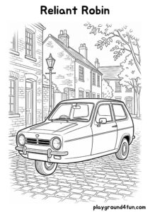Coloring pages: Reliant Robin pdf