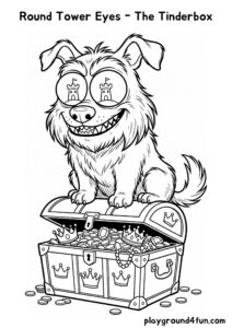 Coloring pages: Round Tower Eyes The Tinderbox pdf
