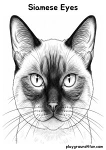 Coloring pages: Siamese Eyes pdf