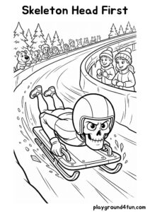 Coloring pages: Skeleton Head First pdf