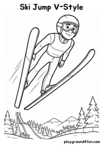 Coloring pages: Ski Jump V Style pdf