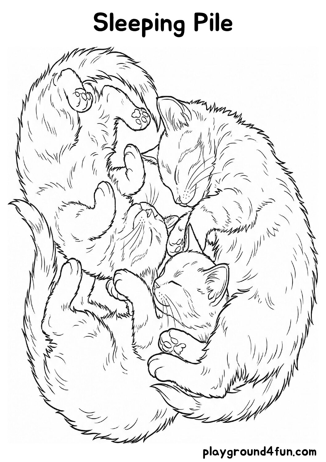 Coloring pages: Sleeping Pile pdf