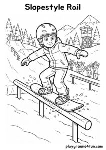 Coloring pages: Slopestyle Rail pdf