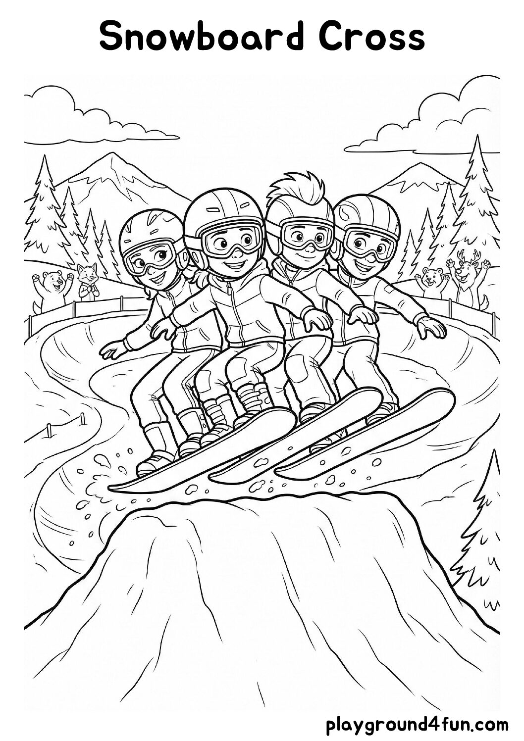 Coloring pages: Snowboard Cross pdf