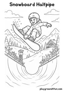 Coloring pages: Snowboard Halfpipe pdf