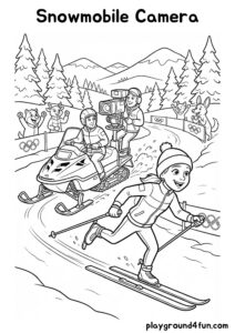 Coloring pages: Snowmobile Camera pdf