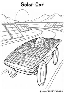 Coloring pages: Solar Car pdf
