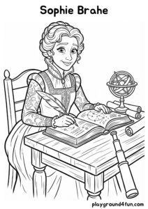 Coloring pages: Sophie Brahe pdf
