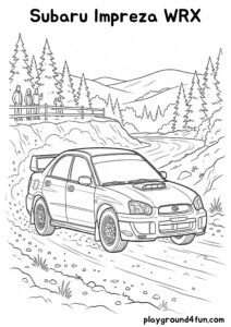 Coloring pages: Subaru Impreza WRX pdf