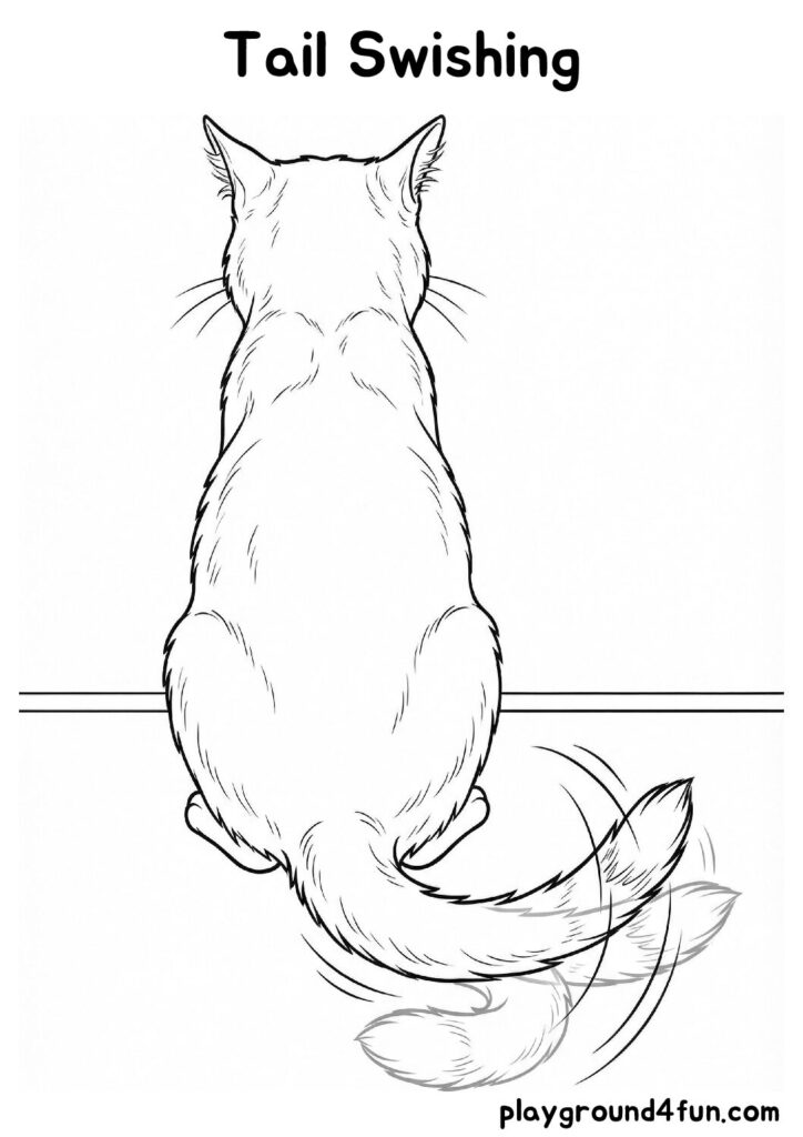 Tail Swishing Coloring Pages