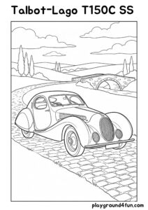 Coloring pages: Talbot Lago T150C SS pdf