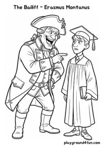 Coloring pages: The Bailiff Erasmus Montanus pdf