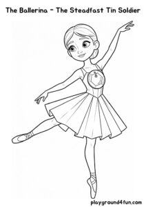 Coloring pages: The Ballerina The Steadfast Tin Soldier pdf
