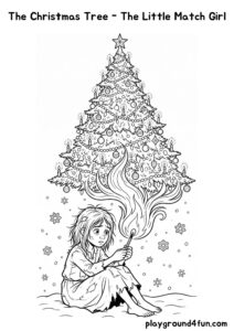 Coloring pages: The Christmas Tree The Little Match Girl pdf
